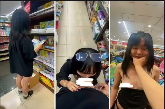 Cô gái trẻ quyến rũ tại không gian nhà sách